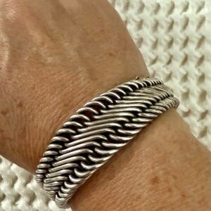 Lois Hill Gradual hand woven Silver Bracelet- 7 inch